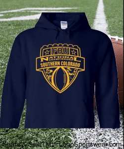 Southern Colorado - Navy Hoodie with Gold Design Zoom