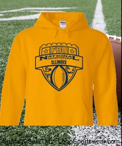 Illinois - Gold Hoodie with Navy Design Zoom